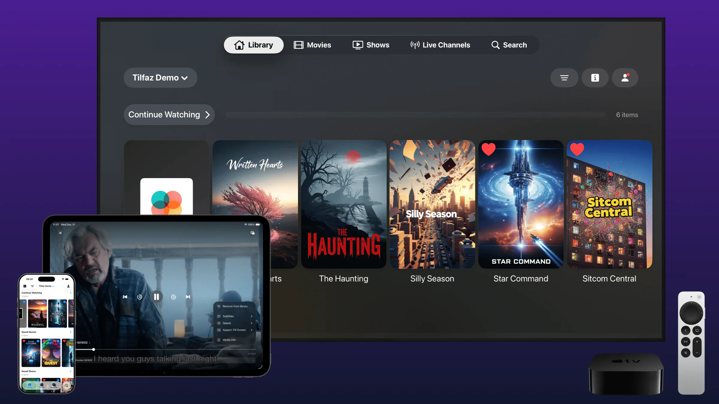 Tilfaz on iPhone, iPad, Mac, and Apple TV